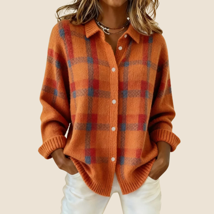 Vivienne Vintage Plaid Sweater – women&