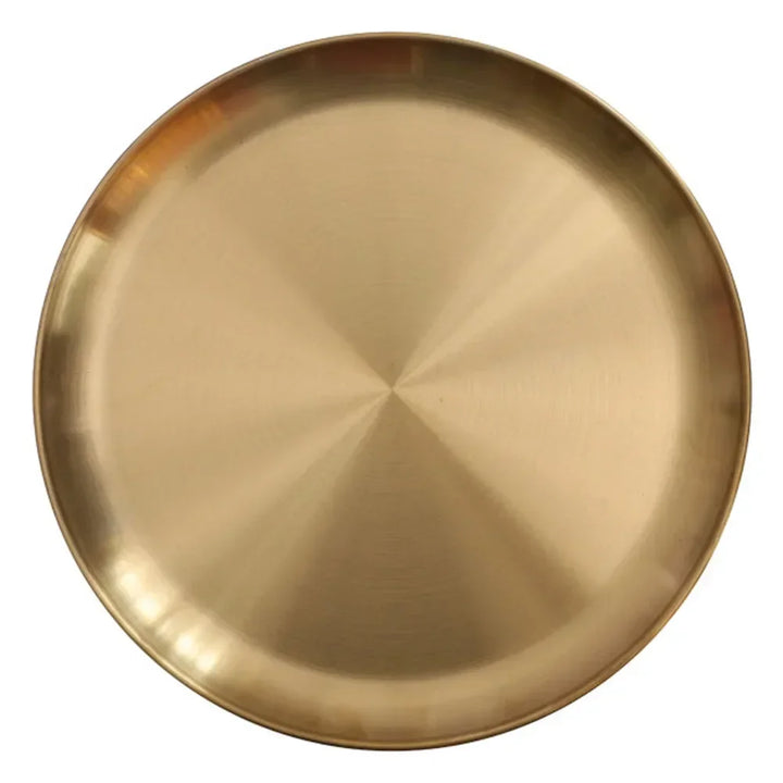 Oro round gold tray