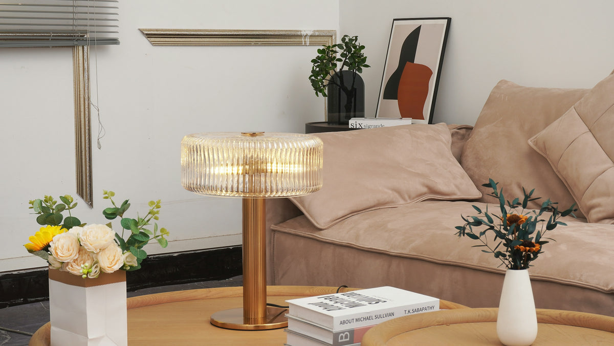 Table lamp in a warm living room | Milano Casa