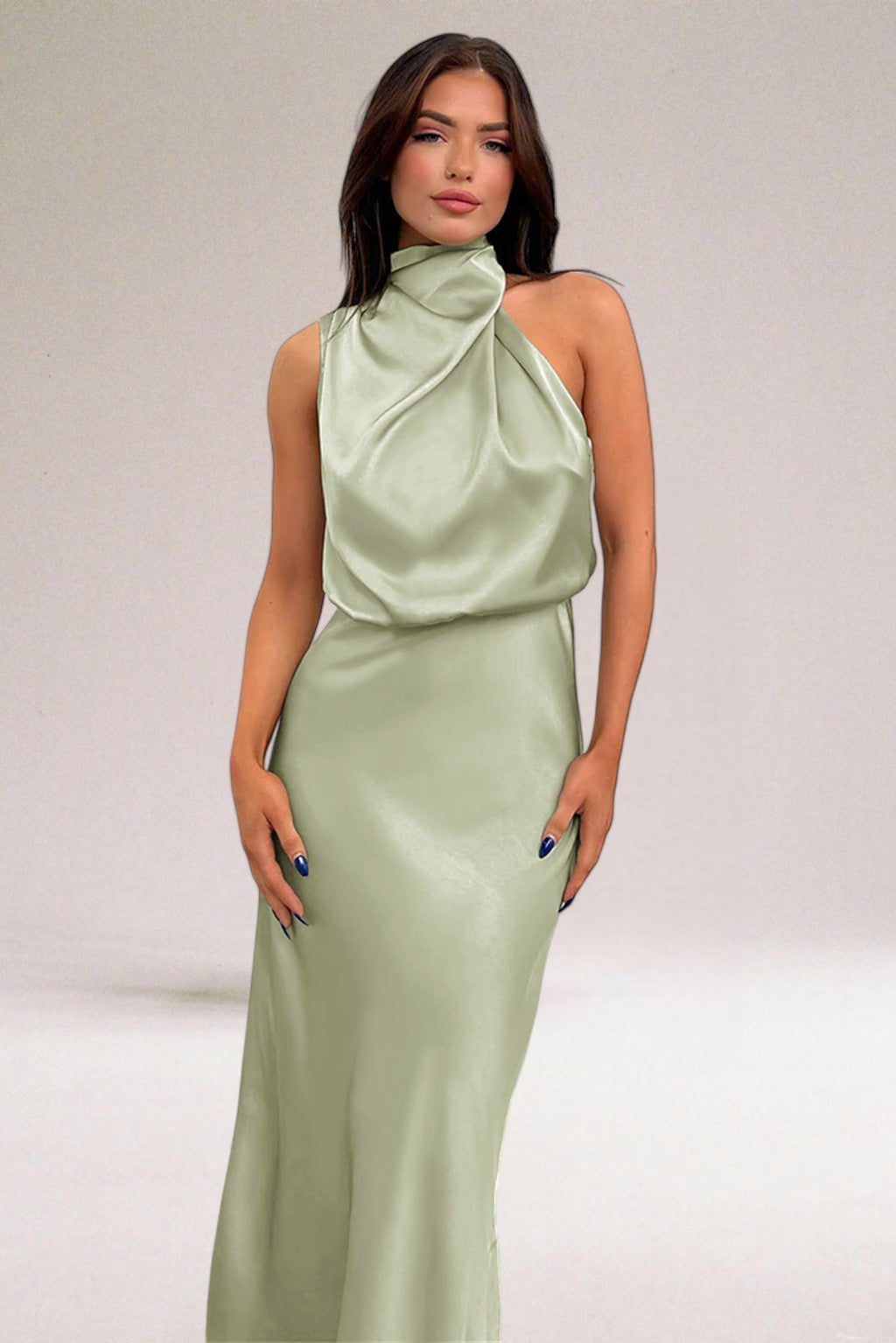 ELARA Elegant Satin Evening Dress – women's dresses