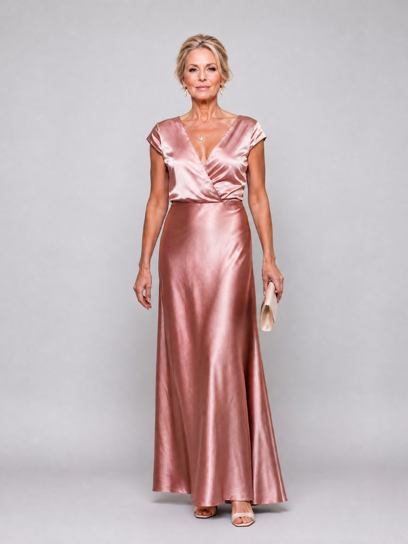 Samouse Cap Sleeve Wrap Bodice Maxi Dress – women's dresses