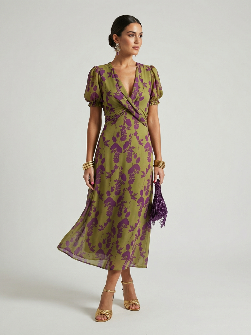 Vivienne Relaxed Floral Midi Dress – women's dresses