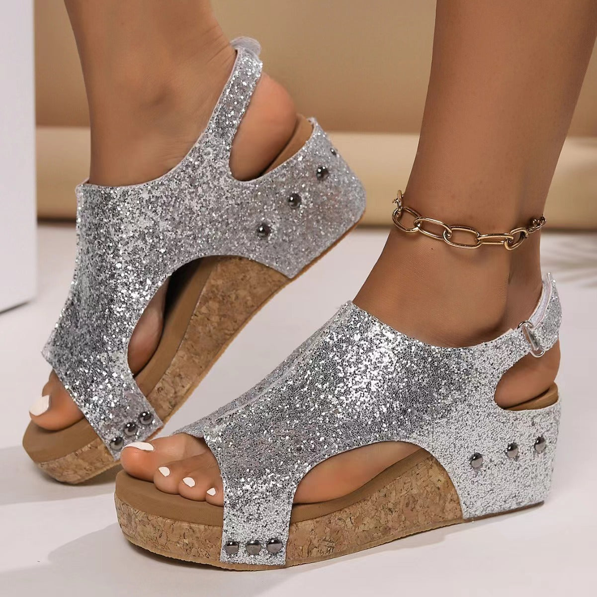 Glitter Silver / US 12