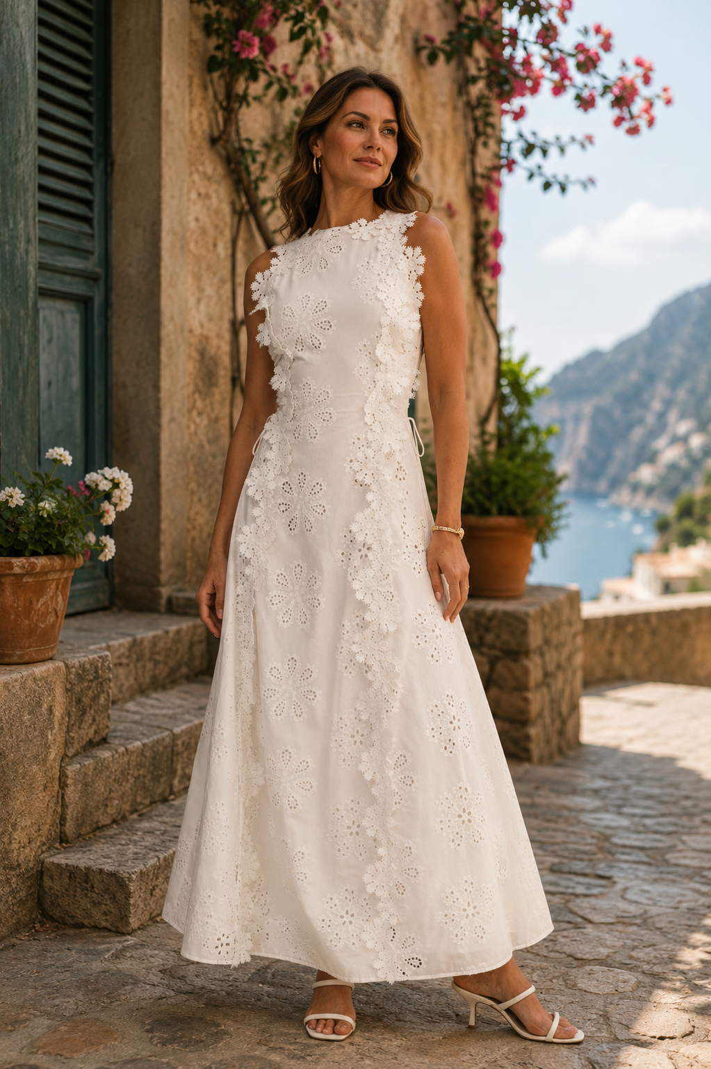 Della Chic Embroidered Maxi Gown – women's dress