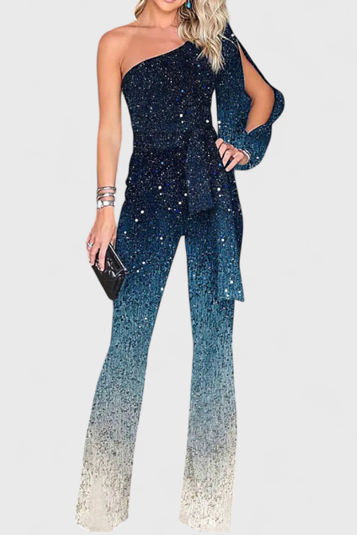 Cintia Shiny Asymmetrical Jumpsuit – women's jumpsuits