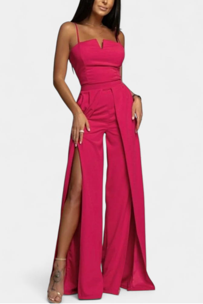 Prescillia Elegant Strap Jumpsuit with Side Cutouts – women's jumpsuits
