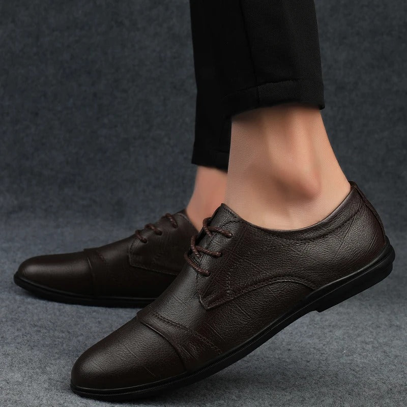 Men's elegant leather dress, additional view
