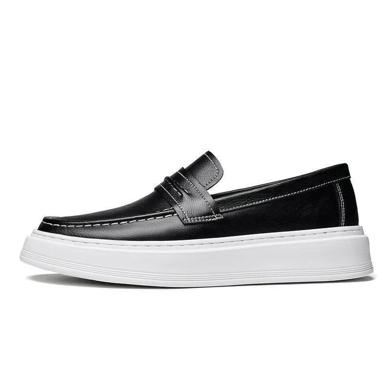 Men's leather slip-on shoes, view 4