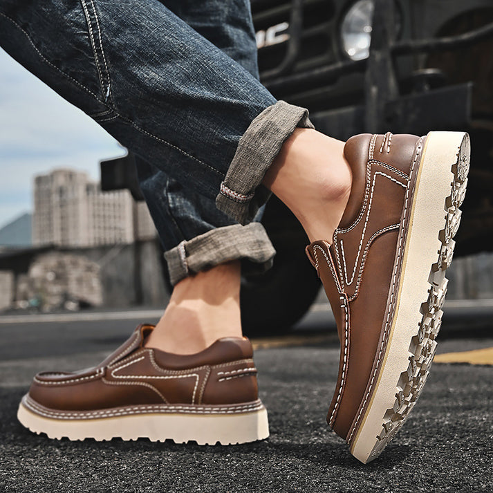 Fabio men's elegant leather slip-on shoes, alternate view