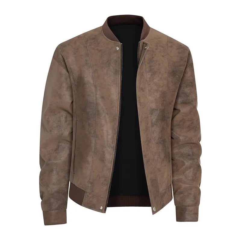 Men's suede bomber jacket, additional view