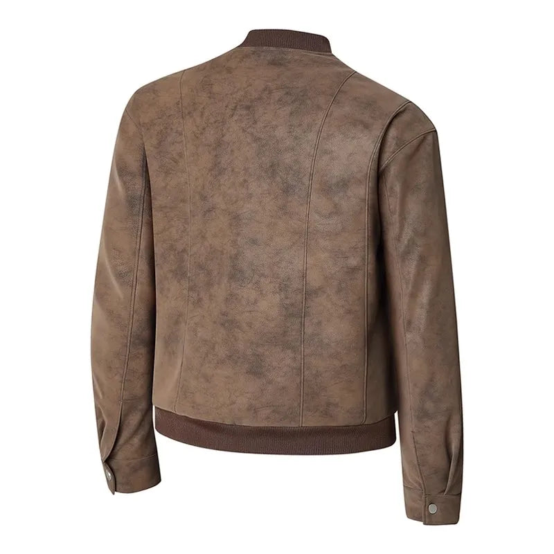 Men's suede bomber jacket, view 4