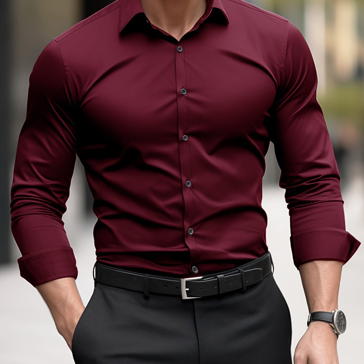 Men's dress shirt, alternate view