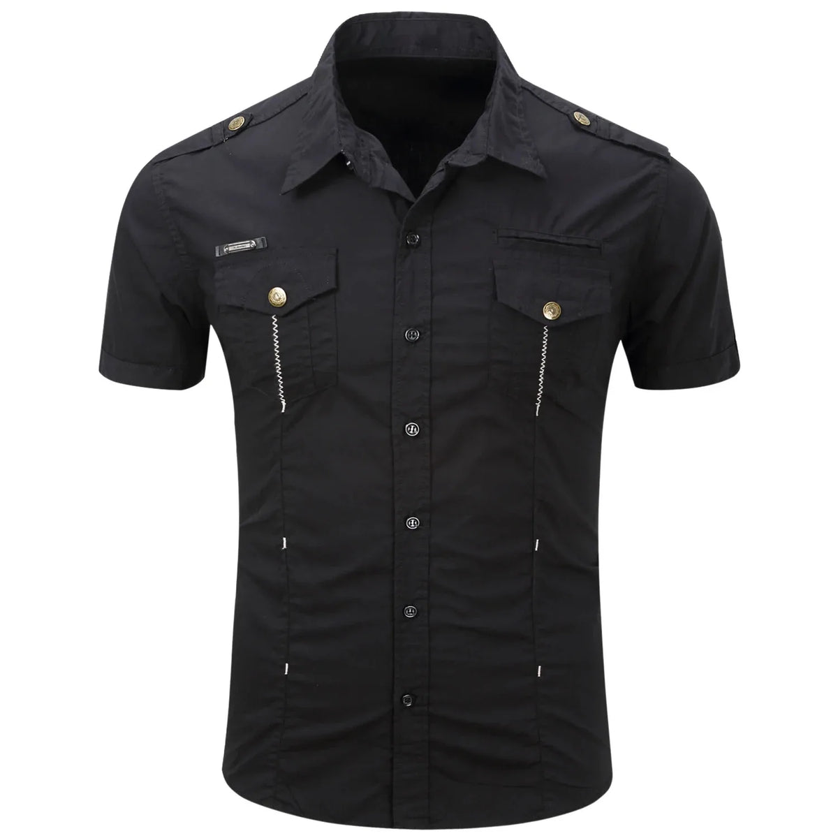Men's cotton cargo shirt, view 8