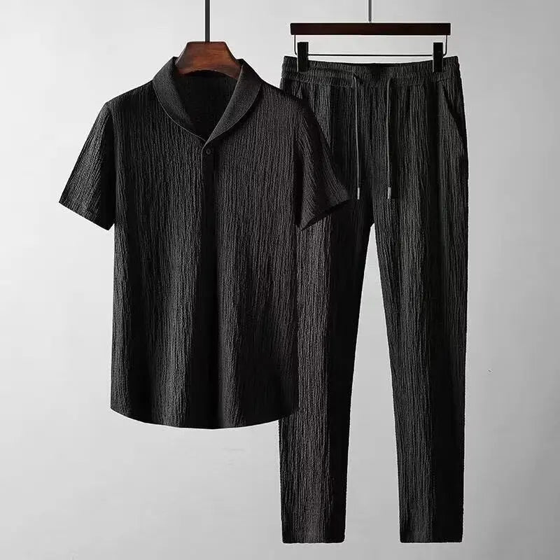 Men's breathable summer two-piece set, alternate view