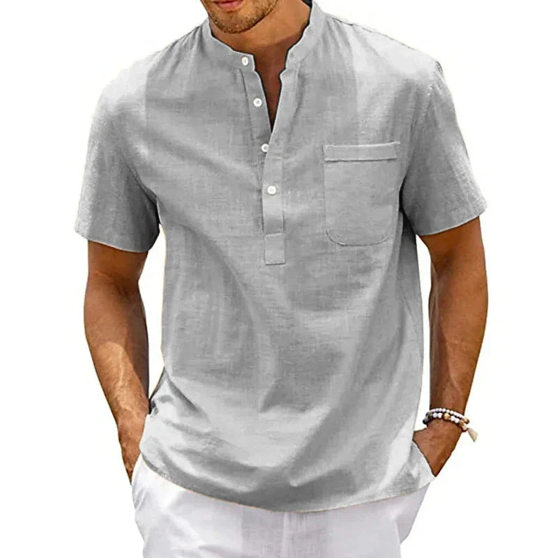 Men's elegant cotton shirt, alternate view