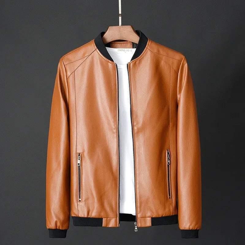 Stefano men's leather jacket, additional view
