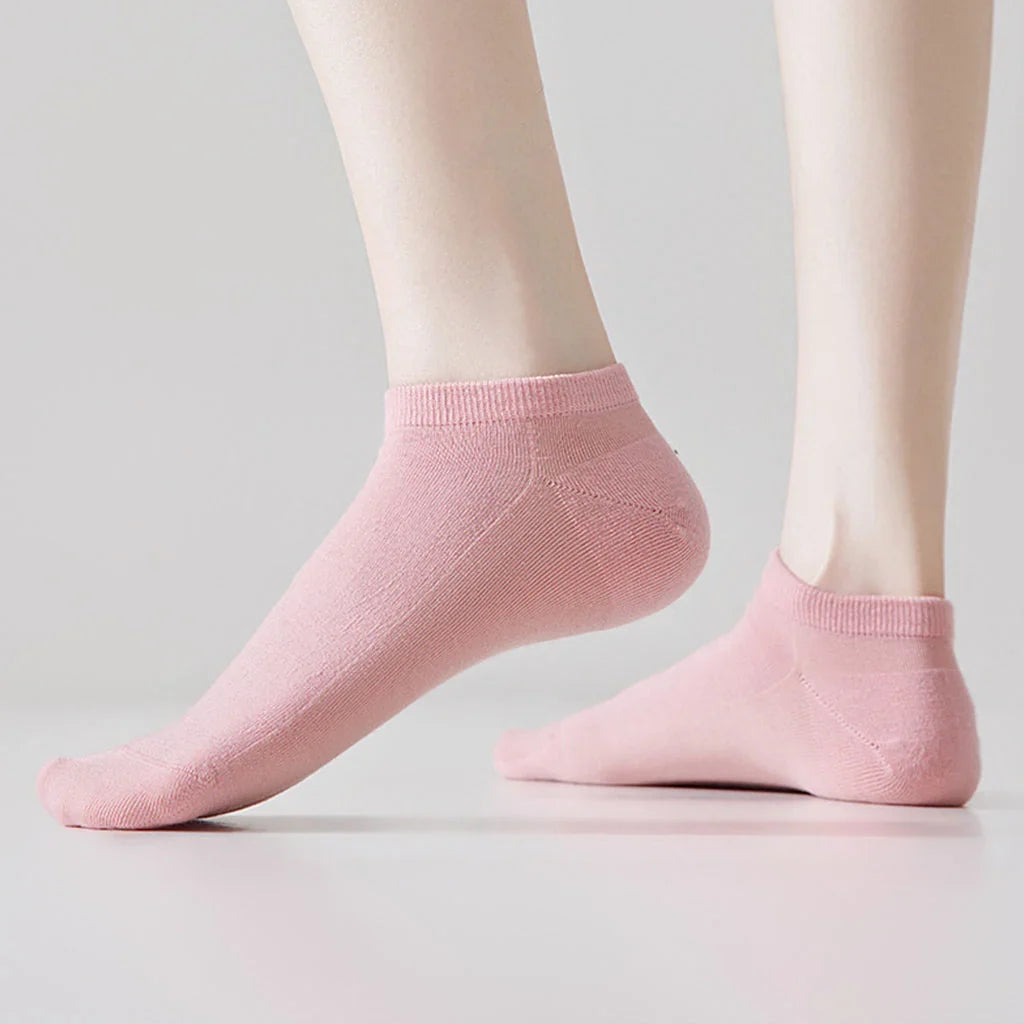 Bella Breathable Ankle Socks (3-Pack) in Pink