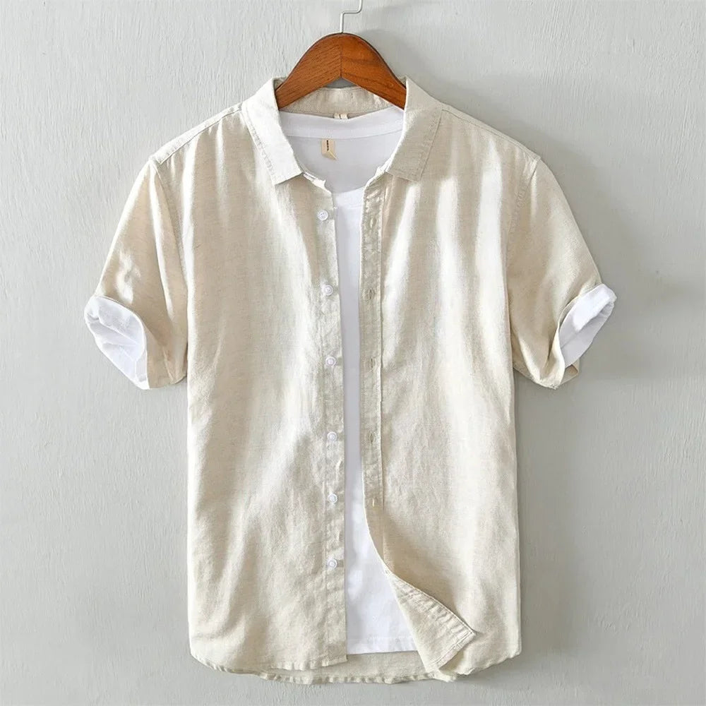 Pietro men's elegant linen shirt, alternate view