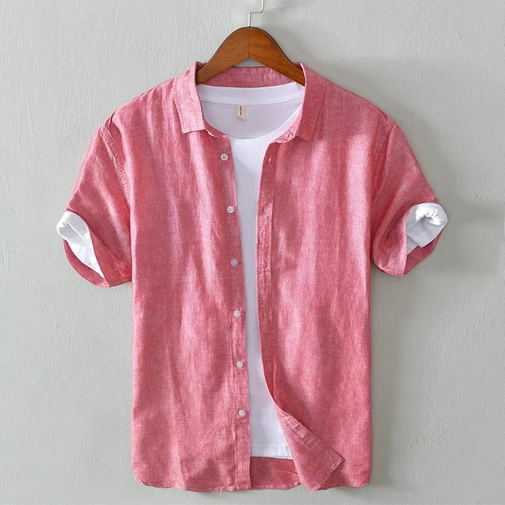 Pietro men's elegant linen shirt, view 4