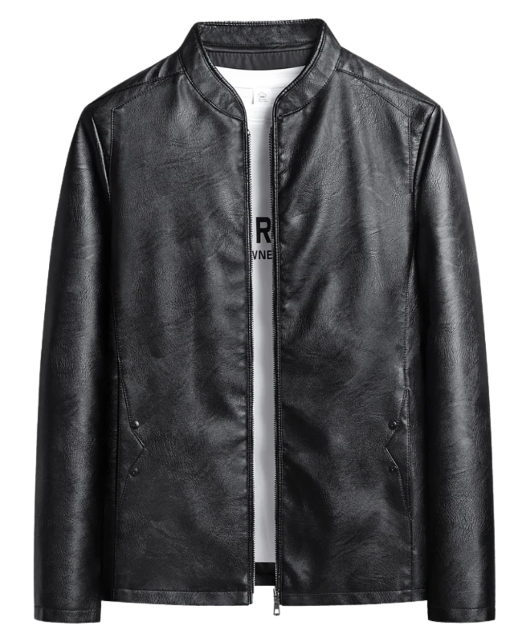 Men's leather jacket, view 4