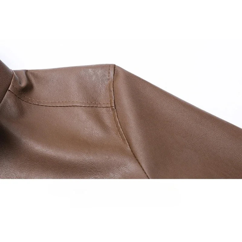 Men's elegant leather jacket, additional view