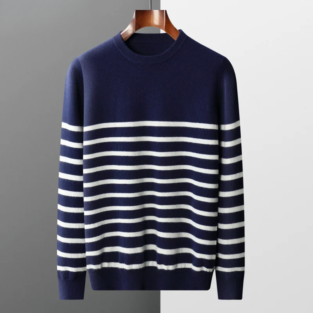 Men's elegant striped sweater, additional view