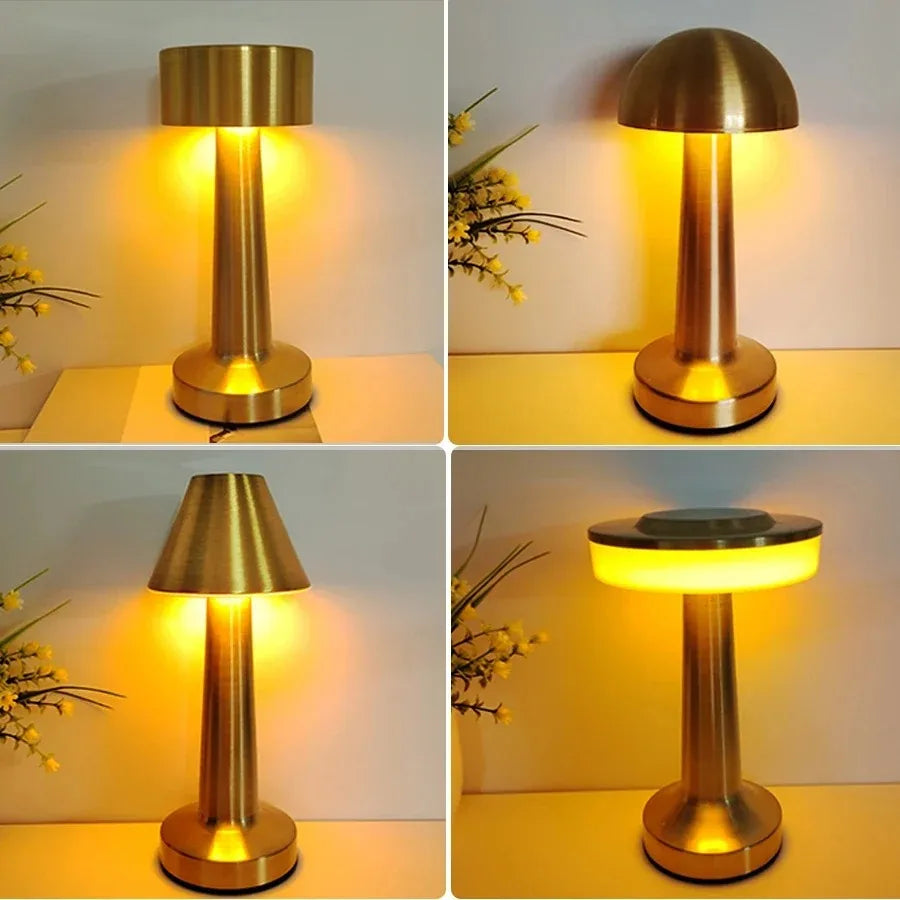 Brera gold mini lamps glowing