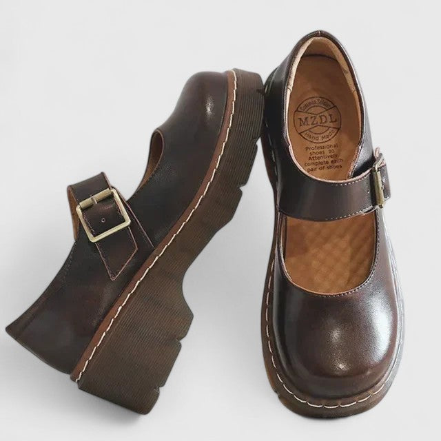Bridgit women's leather flats, alternate view