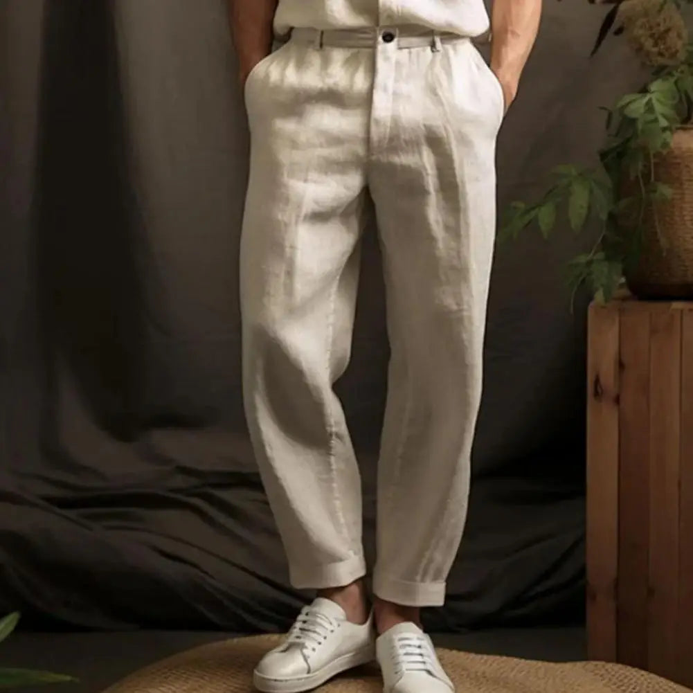 Cagliari men's linen pants, view 6