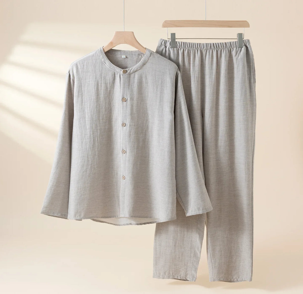 Men's lightweight linen two-piece set, alternate view