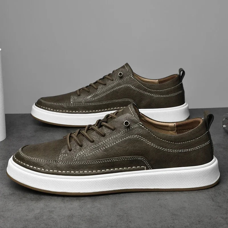 Men's leather sneakers, view 4