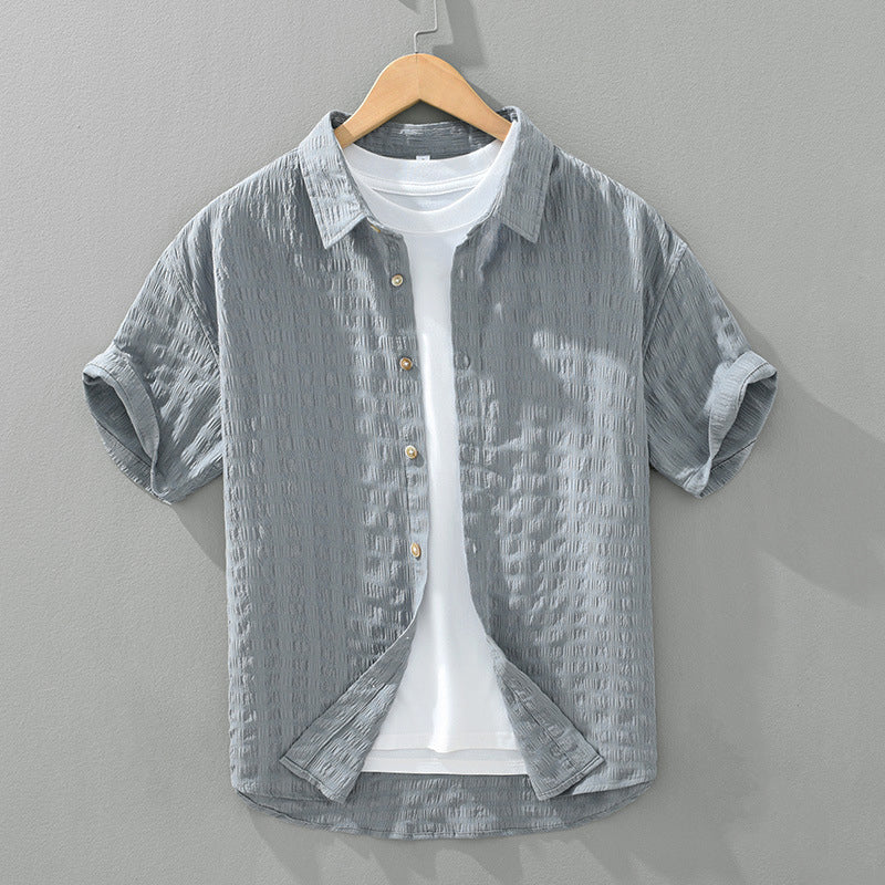 Men's casual textured shirt, alternate view
