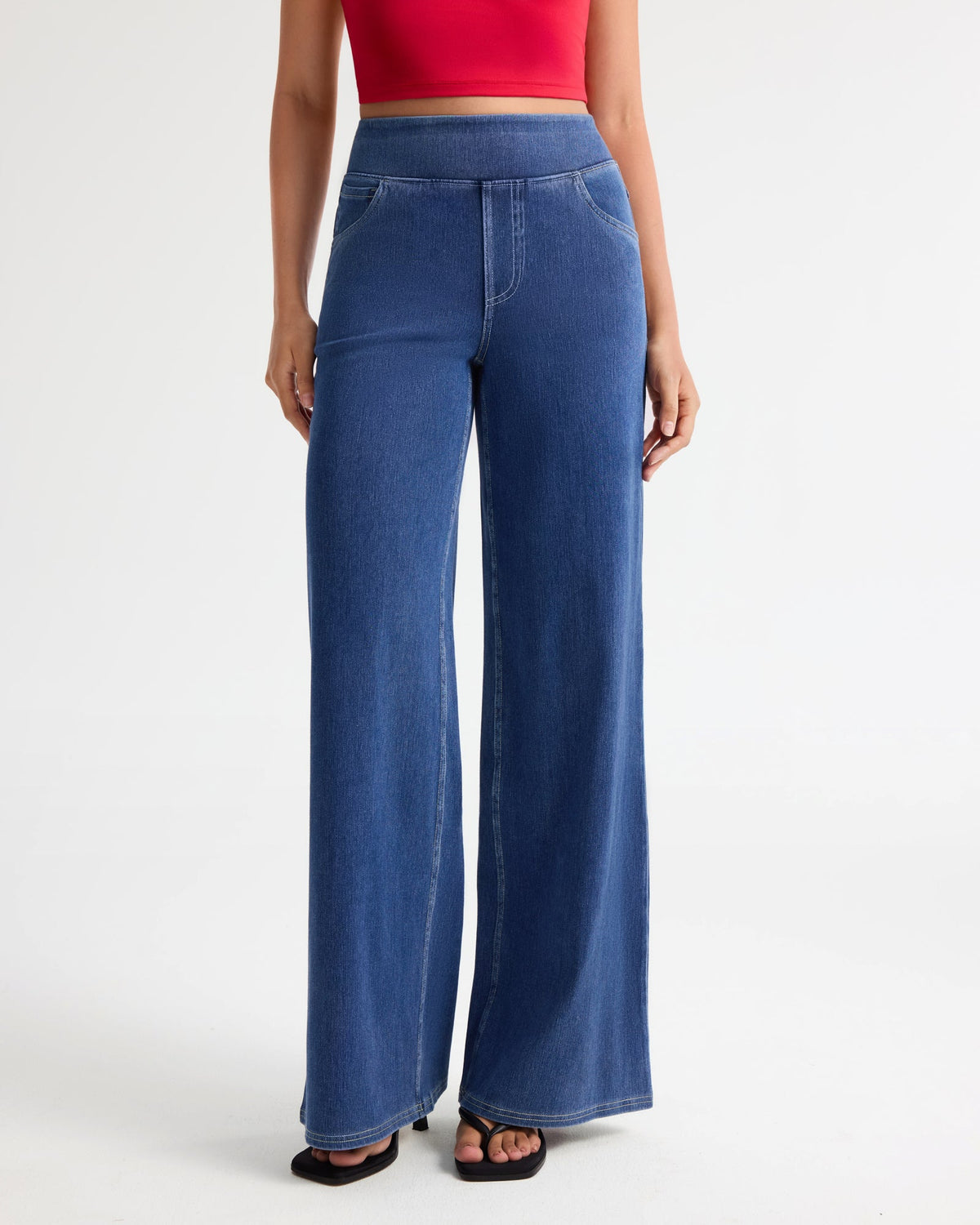 LUNA High Waist Stretch Wide Leg Jeans Tall – women's pants, view 7