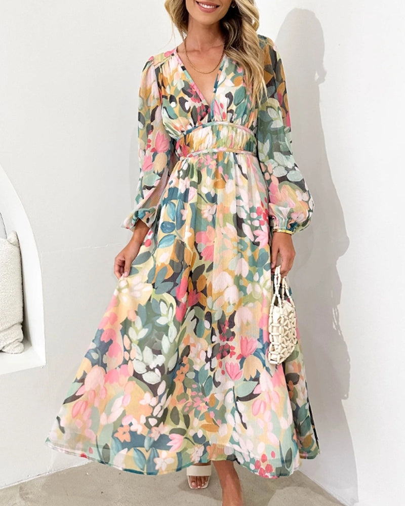Celine Floral Pattern Women's Dress, view 2
