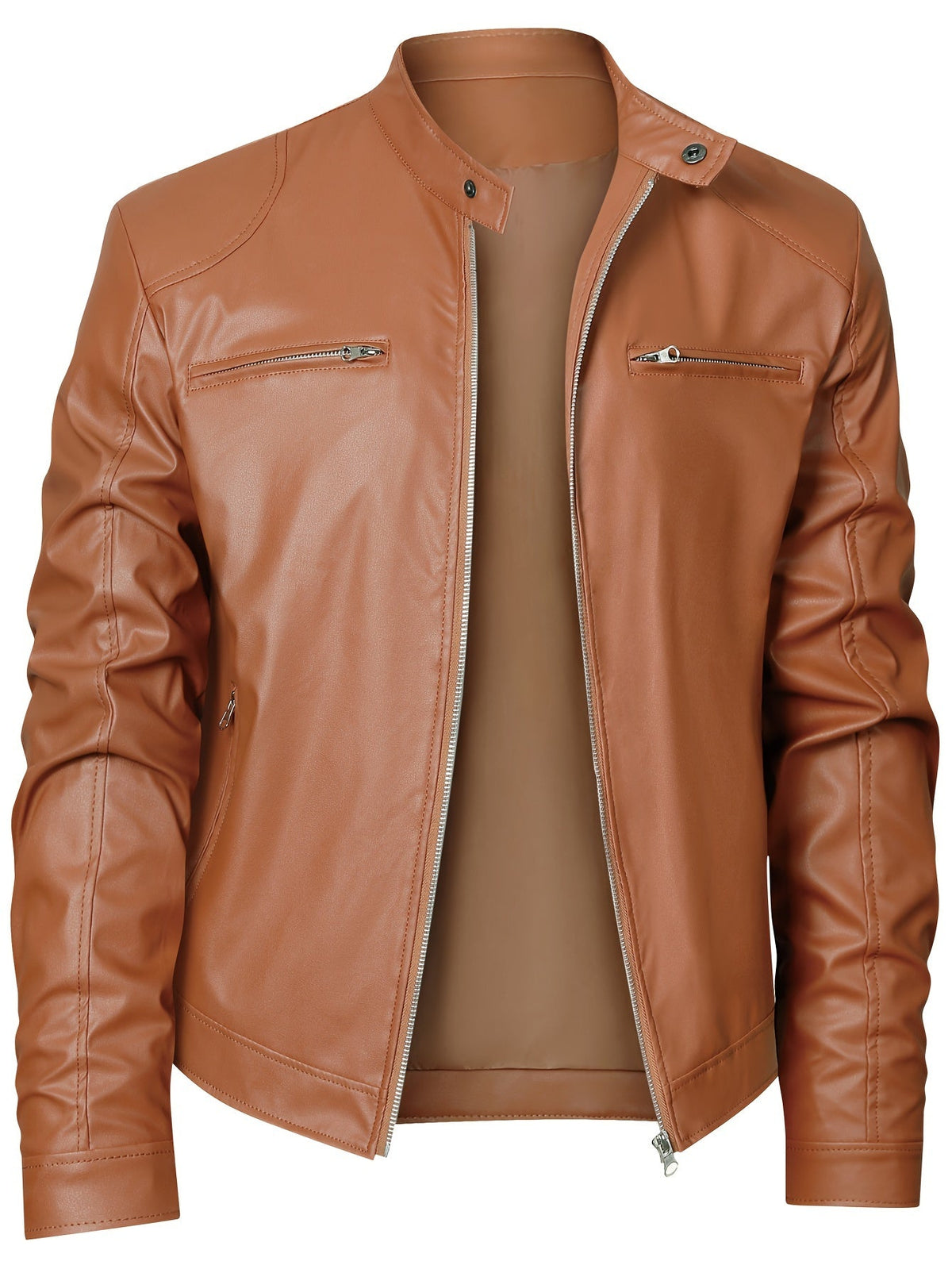 Davide men's leather jacket, view 16