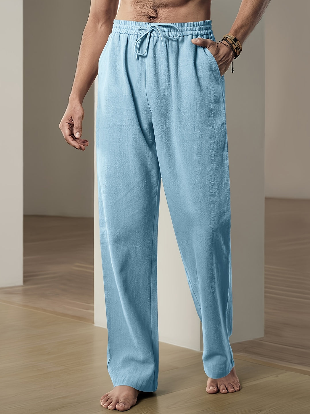 Men's linen summer pants, additional view