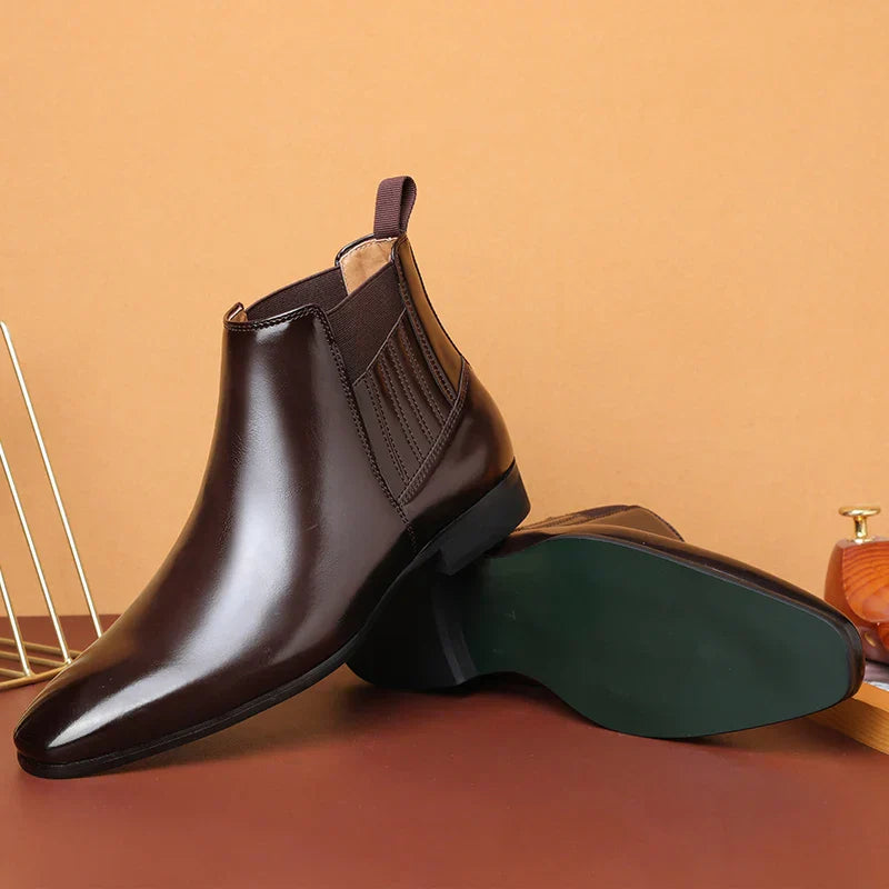 Carlo men's leather boots, view 4