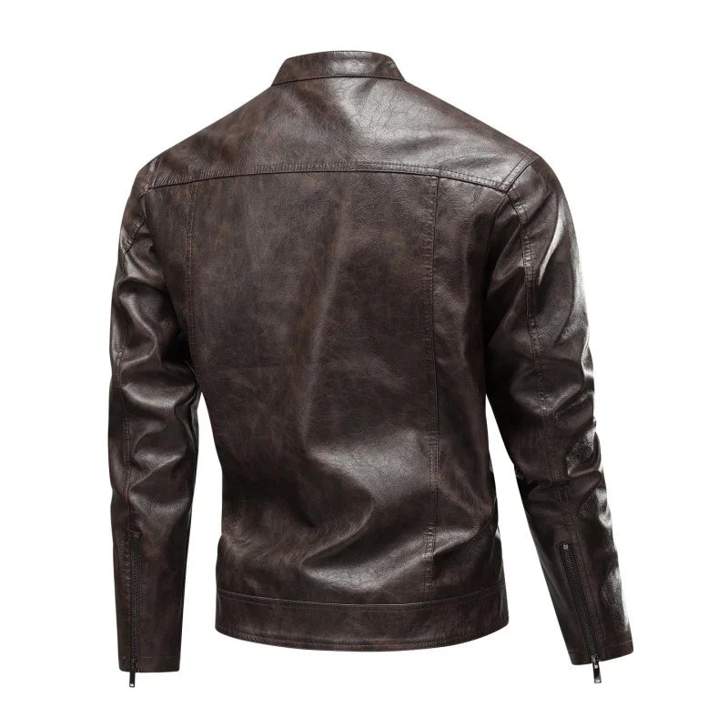 Pilot men's leather jacket, view 4