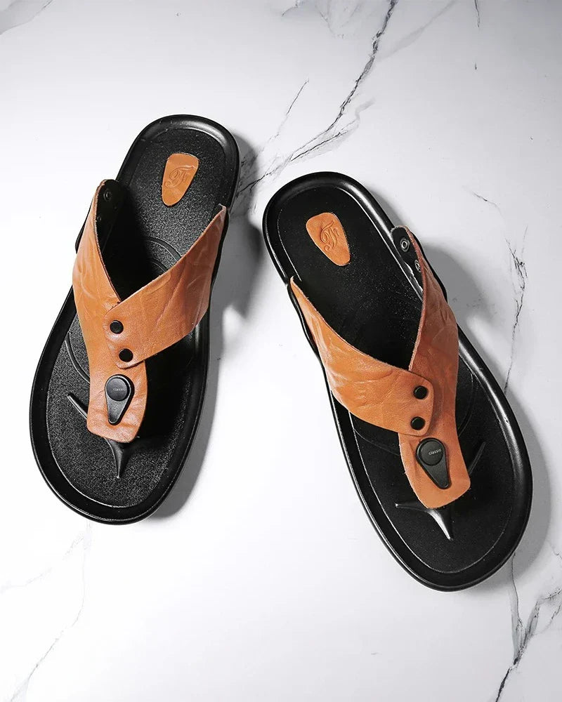 Gennaro men's elegant leather sandals, alternate view