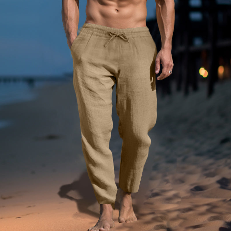Corfu men's linen pants, view 4