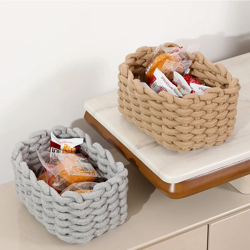 Cotone basket on a dresser
