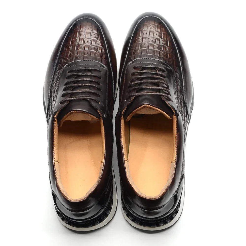 Men's leather oxford dress shoes, alternate view