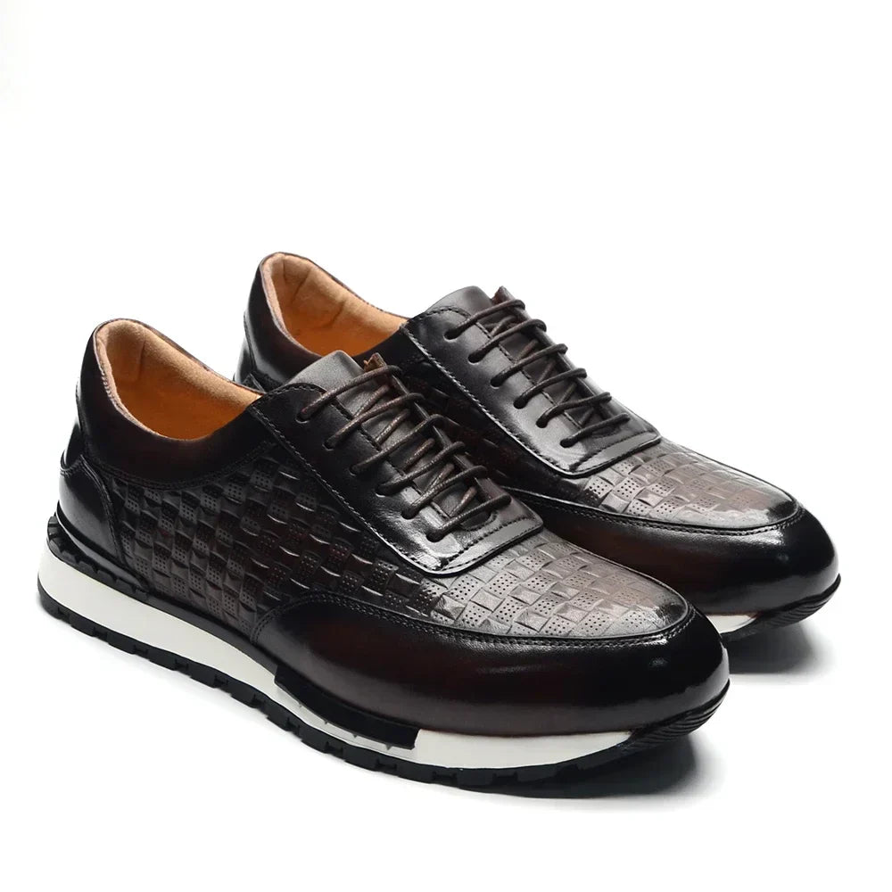 Men's leather oxford dress shoes, view 6