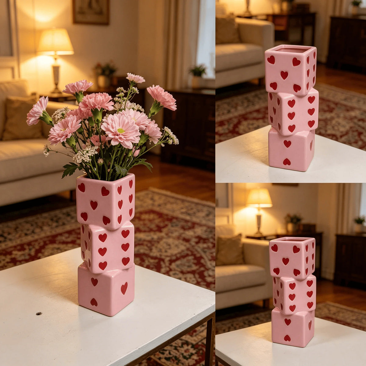 Dado vase with flowers