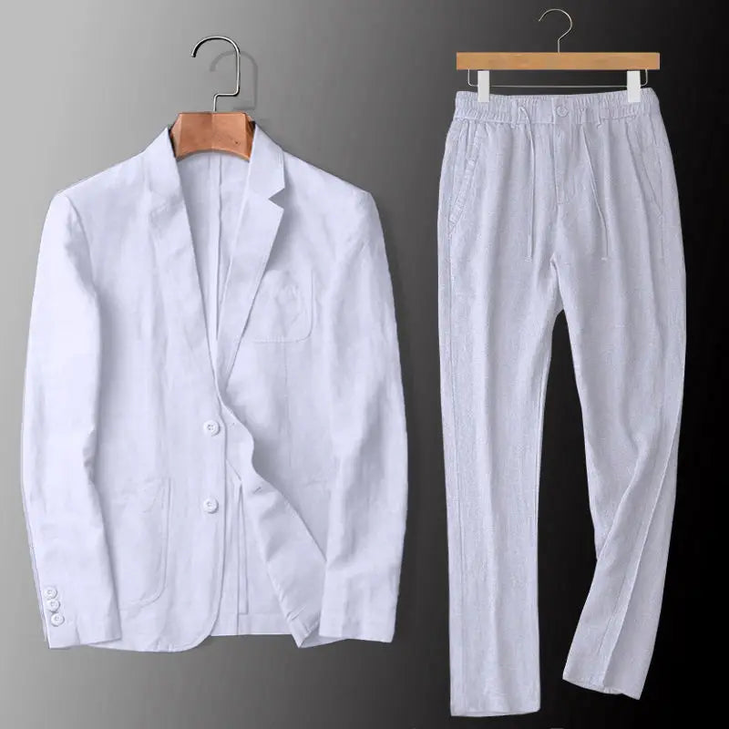 Marcello men's elegant linen two-piece set, additional view