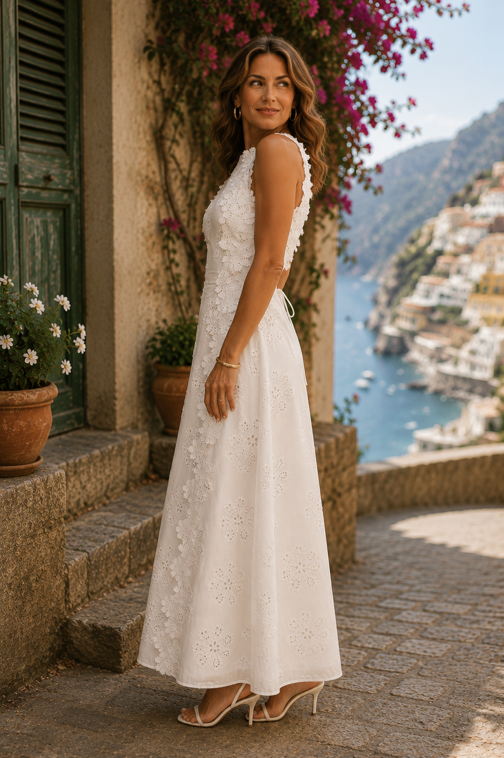 Della Chic Embroidered Maxi Gown – women's dress, view 2