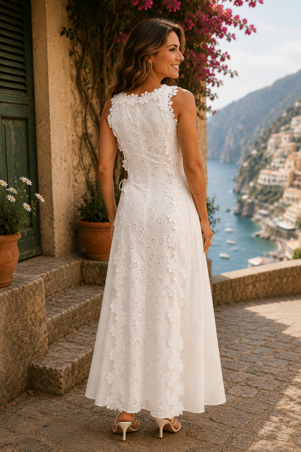 Della Chic Embroidered Maxi Gown – women's dress, view 3