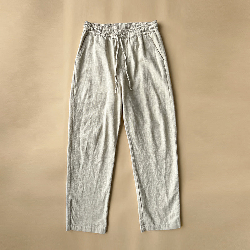 Men's linen pants, alternate view