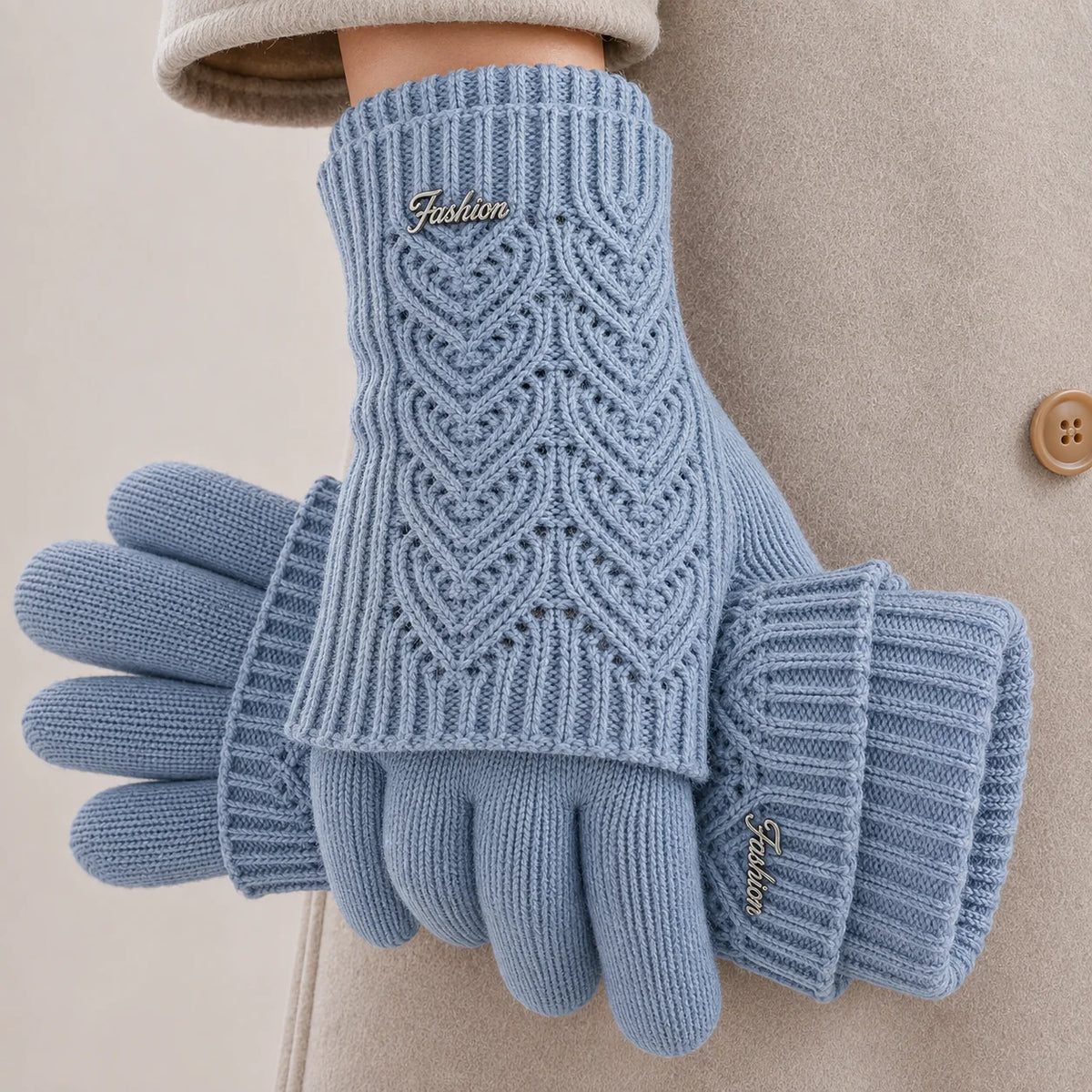 Aurora cashmere gloves, alternate view