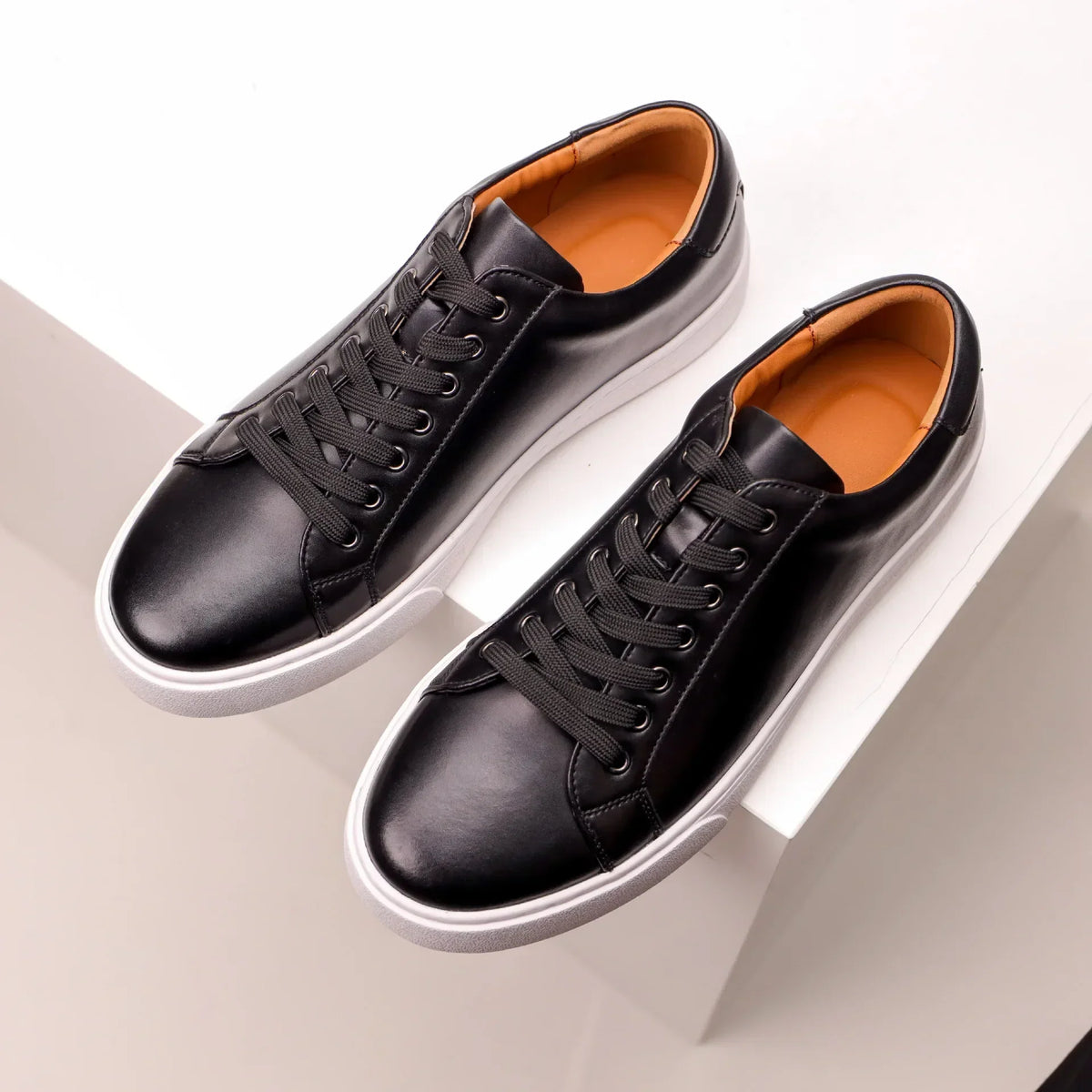 Genuine men's leather sneakers, view 11